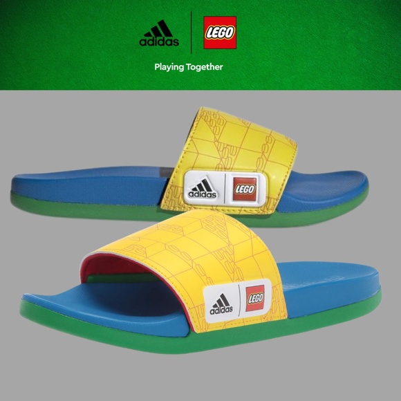 Adidas Lego ® Kids Adilette Comfort Bathing Shoes Sandal Yellow Black